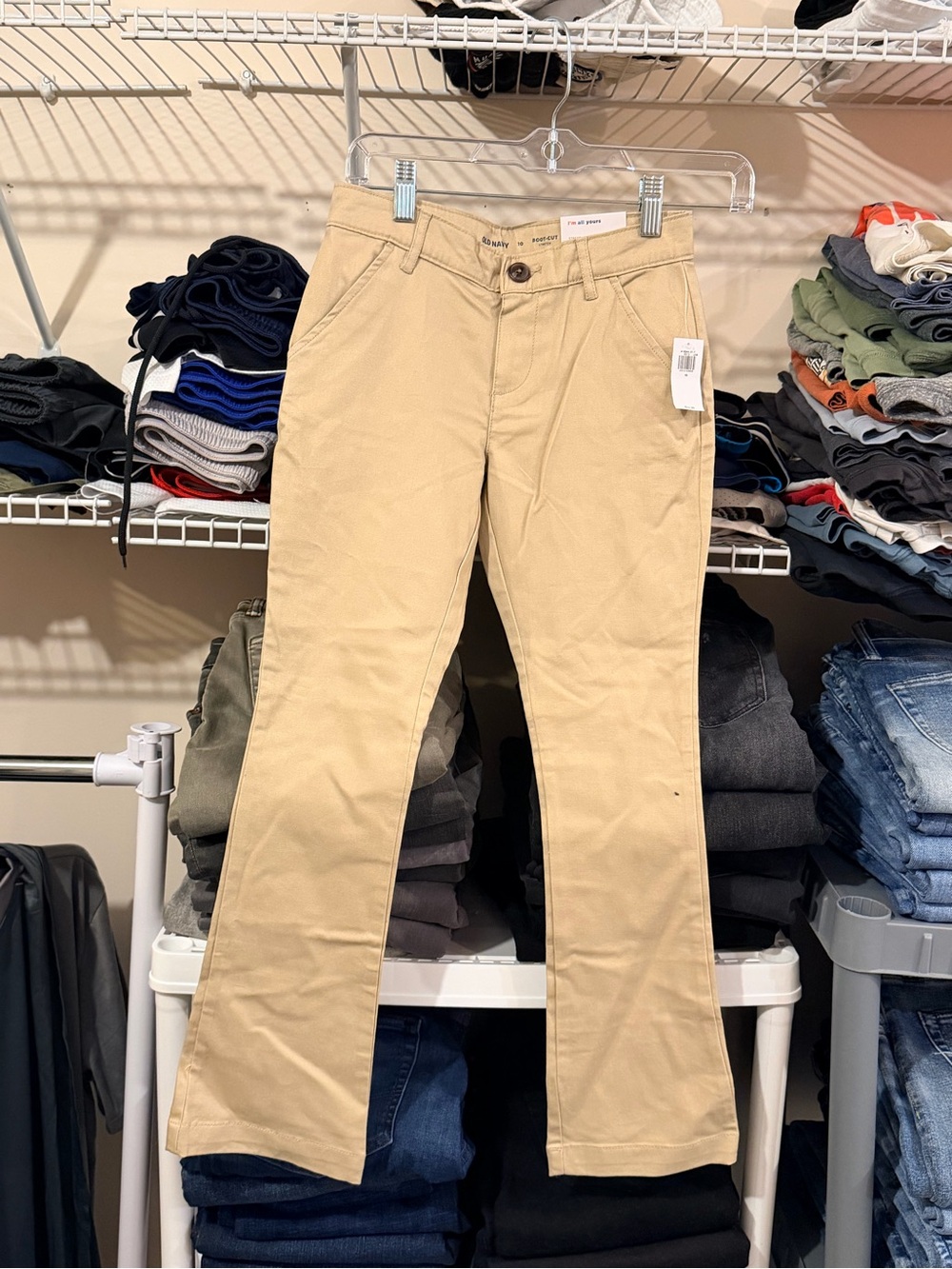 Old Navy Khaki Flare Chino Pants